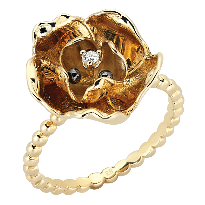 Кольцо, золото, бриллиант, GLHR0020-00